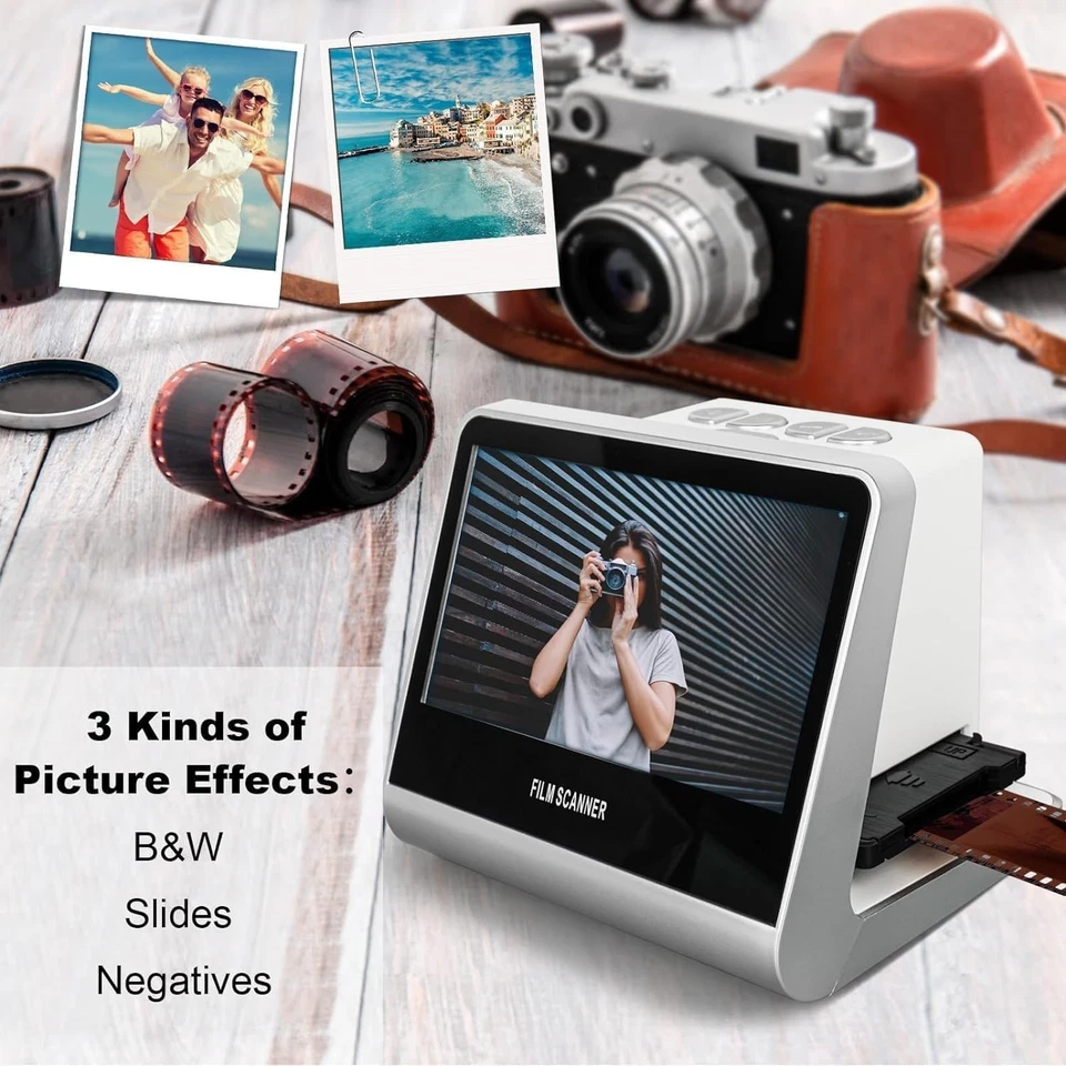 22MP Film Scanner LCD Converts 126KPK/135/110/Super 8 Films Negative 16GB Memory - Image 2 of 4