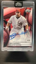 2025 Topps Chrome Black Jeff Bagwell Auto Red Refractor /5 Houston Astros