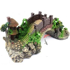 Aquarium Ornament Photography Prop Decoration Fish Tank Bridge Landscape Tree
