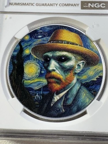 2025 Cameroon 1000 Francs Strangers Among Us Van Gogh Graded PR 70 DCAM by NGC