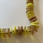 Gorgeous Vintage Yellow Clear Plastic Disc Necklace bracelet earring set 1970s — photo 3