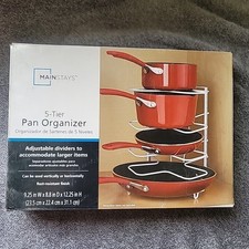 MAINSTAYS 5 Tier Pan Pot Lid Organizer Rack N...