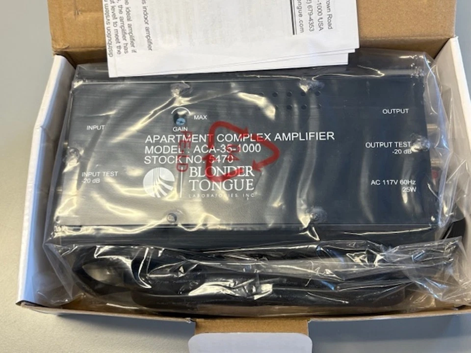 BLONDER TONGUE ACA-35-1000 APARTMENT COMPLEX AMPLIFIER - NEW - Image 3 of 3