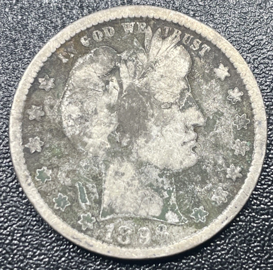 B*k様 アメリカ　バーバークォーター　1896S 大特年　発行数18.8万枚 San Francisco 1896 Year Barber Quarters (1892-1916) for sale | eBay