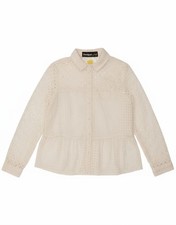Blusa Camisa Mujer DESIGUAL UK 14 Grande Blanca Floral CT16