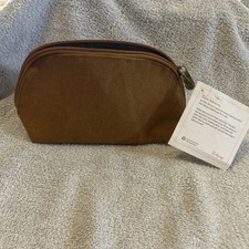 NWT Thirty-One Med Canvas Zipper Pouch Make-up Bag Clutch Travel 9x5x3