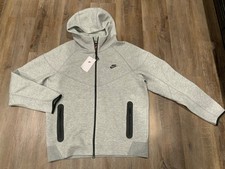 Nike Tech Fleece Hoodie Jacket Gray Windrunner Full Zip FB7921-063 Men's Size L