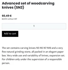 Advanced set wood carving knives