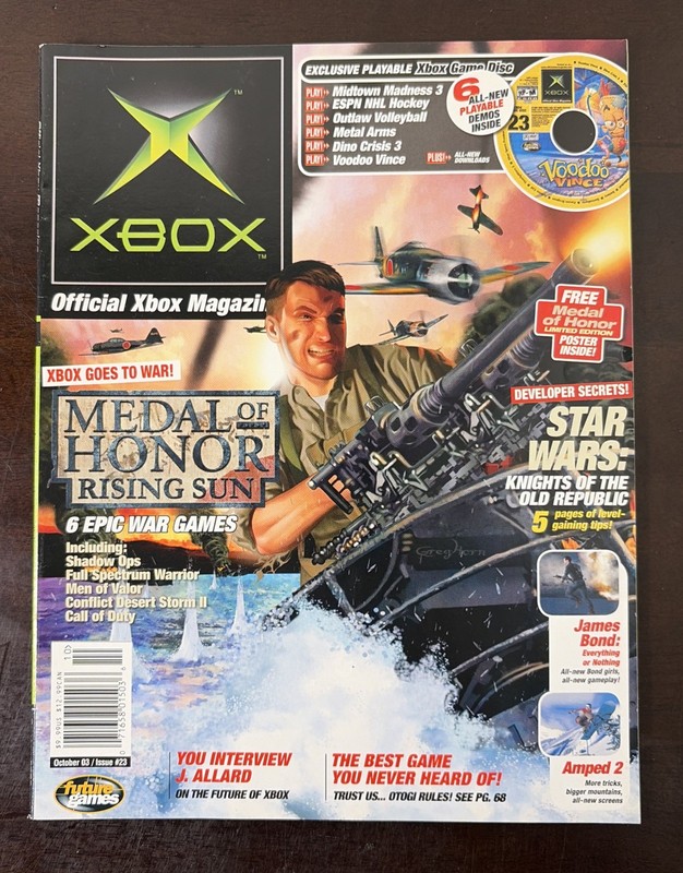 OFFICIAL XBOX MAGAZINE OCT 2003 ISSUE #23 MEDAL OF HONOR - NO DEMO DISC