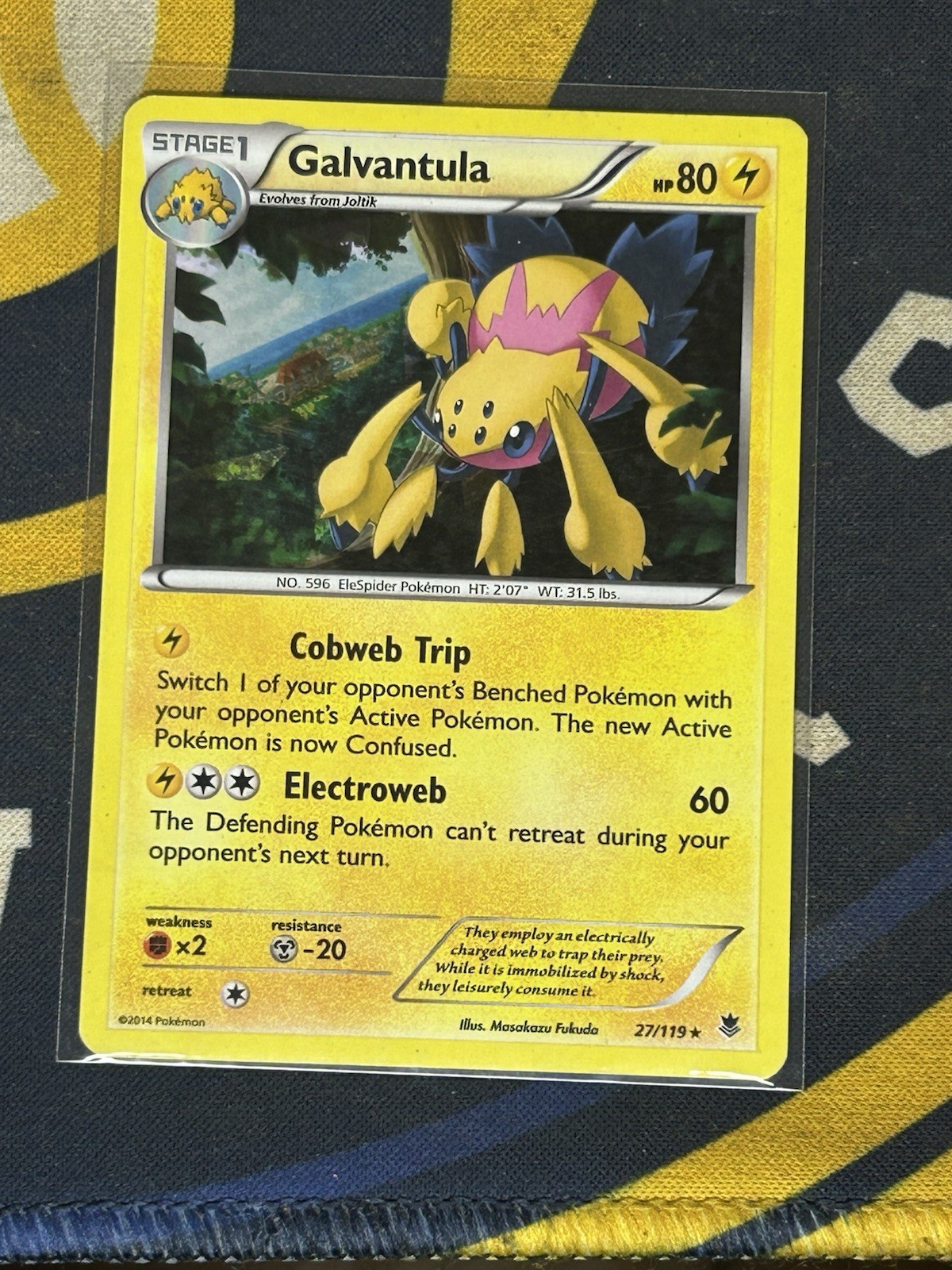 Pokémon Galvantula Cracked Ice Holo 27/119 PHF Phantom Forces LP