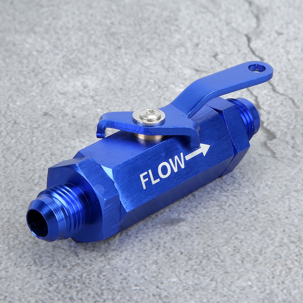 Car Shut Off Check Valve CNC Y972 -6AN For AN6 Fuel PipeBlue
