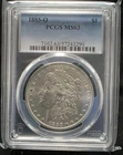 1885 O US Morgan Silver Dollar PCGS Graded MS 63 Coin Slab New Orleans Mint