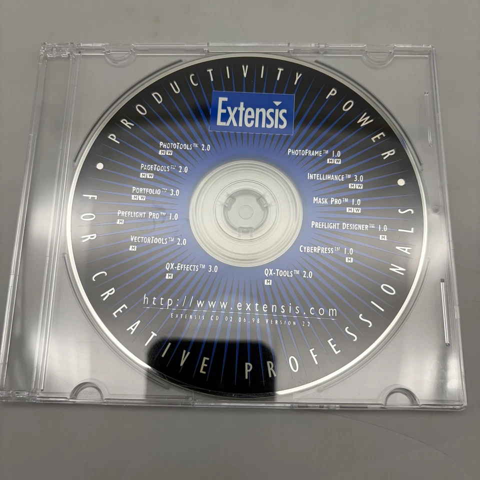 Vintage Extensis Productivity Suite Power CD Software 1998 v2.2 Mac Windows - Image 2 of 4