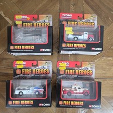 4 x Corgi Fire Heroes. Alf 900 Vero Beach, Bell 47 Hele, Pumper & Seagrave.