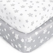 Crib Sheets Boys/Girls 2 Pack Fitted Crib Sheet Standard Size Crib  Toddler