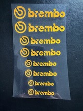 8x Brembo Bremssattel Sticker Aufkleber hitzebest�ndig - gelb
