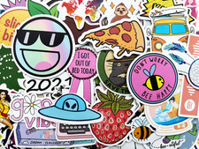 2000 Random Bulk Sticker Bomb Lot Fun Variety Pack Luggage Skateboard Decals