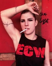 AEW NXT Leva Bates as Sandman Signed Autograph 8x10 Photo Sh$t Inscription