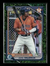 2024 Bowman Esmil Valencia 1st Bowman Chrome Prospects Green Pattern #/99 #BP-75
