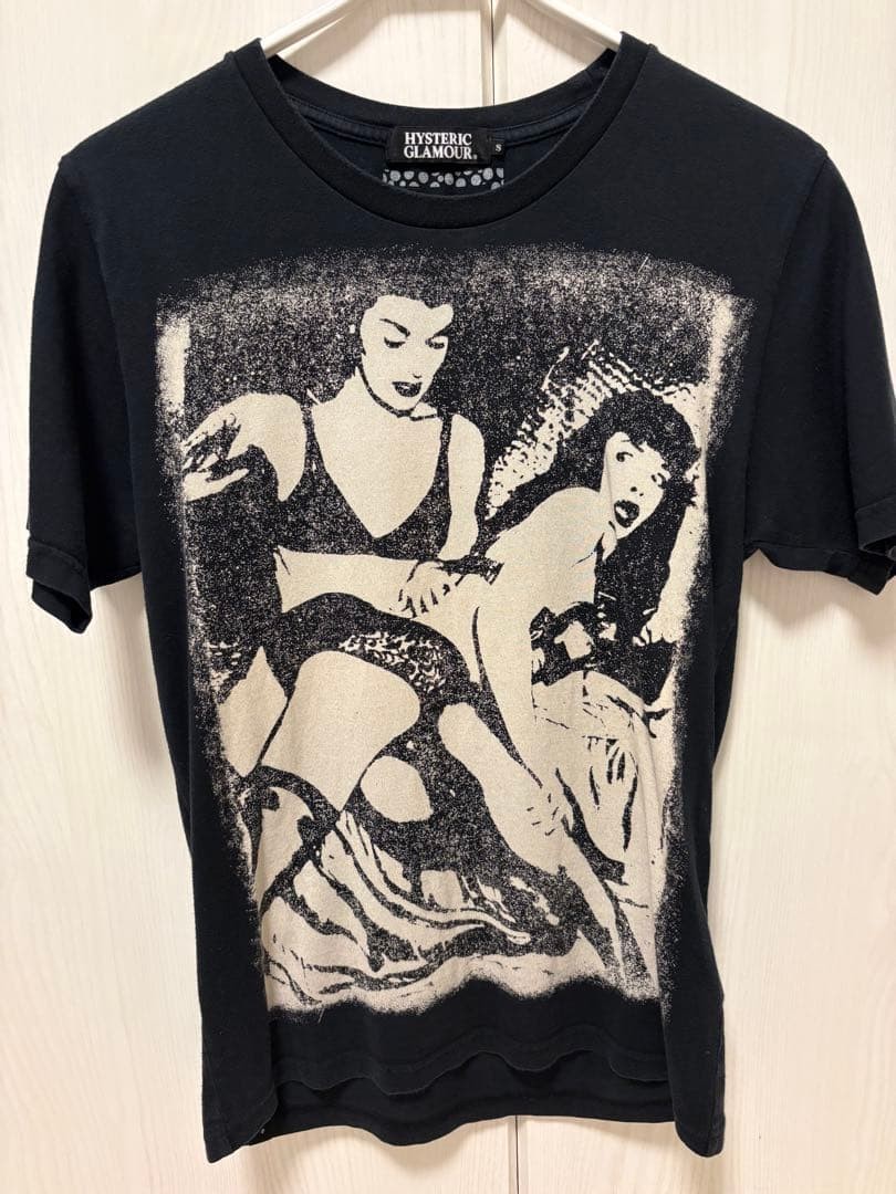 Hysteric Glamour Vintage Black Graphic T-Shirt S Casual Bettie Page Print