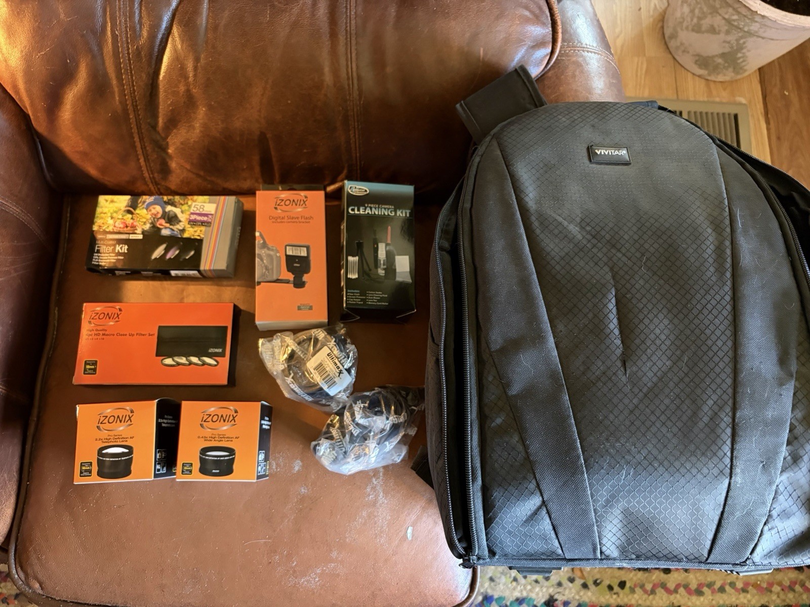 Vivitar Camera Backpack with Sectionals for Lenses Including