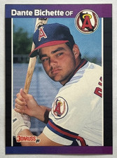 Dante Bichette 1989 Donruss Rookie Card #634 California Angels Vintage RC. rookie card picture