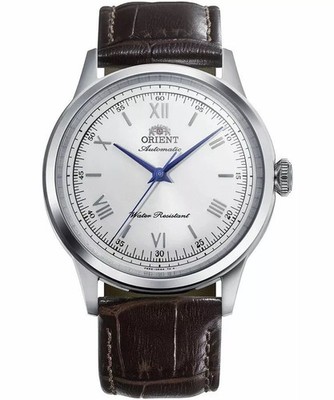 Orient Herren Automatik Uhr RA-BB0002S30B Leder Bambino 38mm weißes Zifferblatt 30M