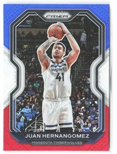 2020-21 Panini Prizm #192 Juancho Hernangomez Red, White and Blue Prizms