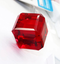 49 Ct Natural Certified Cube BURMA Pigeon Blood Red Ruby Unheated Loose Gemstone