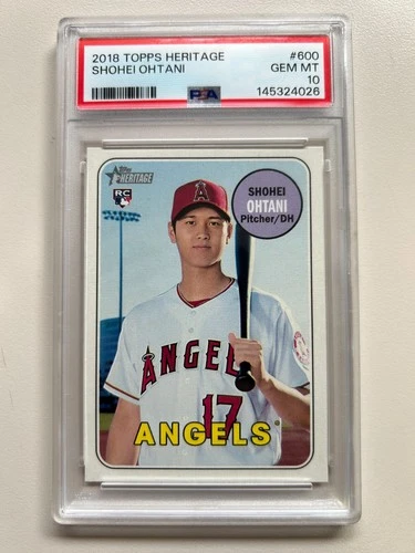 2018 Topps Heritage Shohei Ohtani #600 Rookie Card PSA 10 GEM MINT