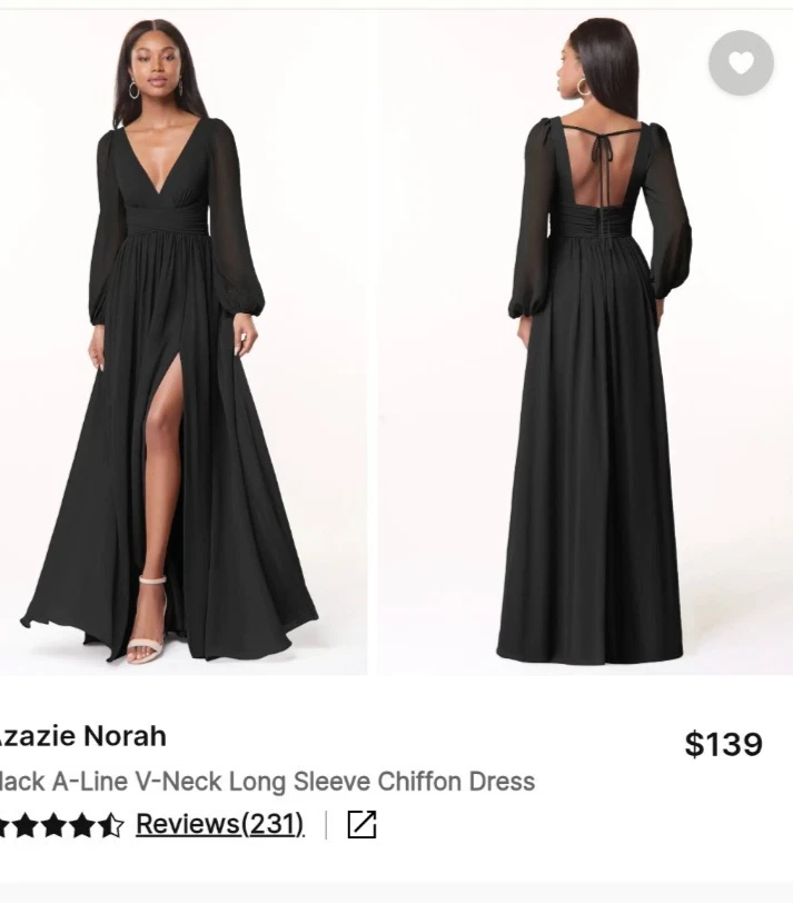 Long Sleeve Black Bridesmaid Dresses for sale | eBay