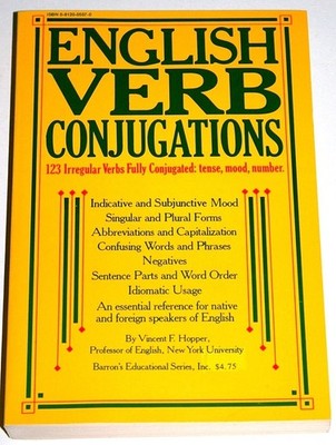 English Verb Conjugations: 123 Irregular Verbs Fully Conjugated - paperback ...