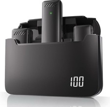 2 Pack, Wireless Lavalier Lapel Microphone with Charging Case