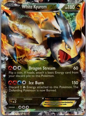 White Kyurem EX - BW63 Holo Black and White Promos LP