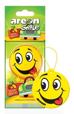 AREON Smile I Design Hanging Car Air 1 Count (Pack of 12), Tutti Frutti 