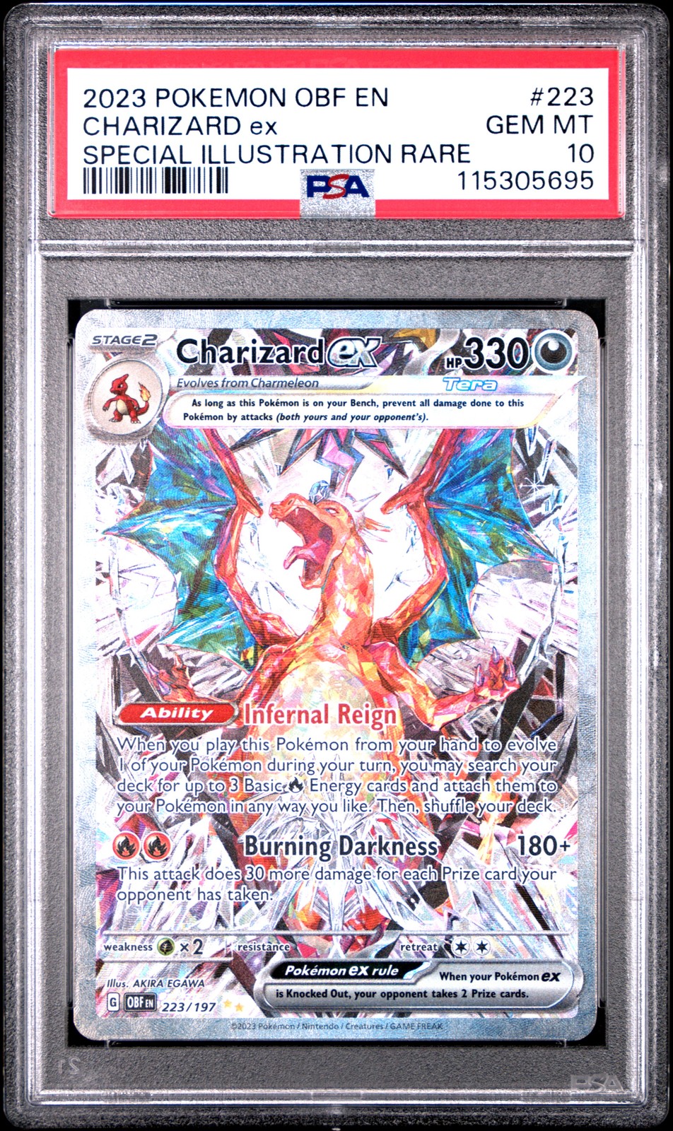 2023 Pokemon POKEMON OBF EN-OBSIDIAN FLAMES #223 Charizard Ex front