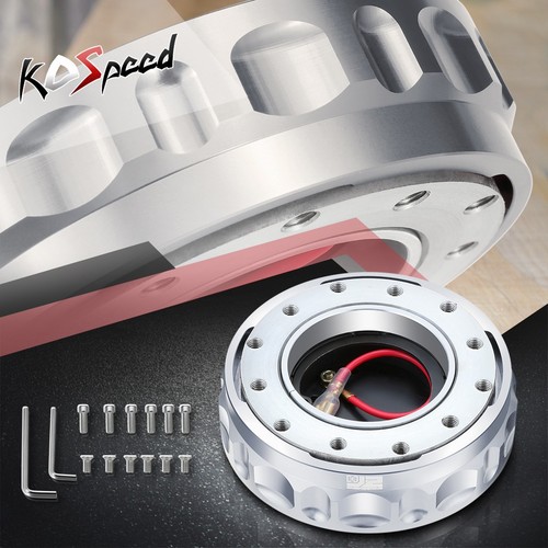 J2 6-Hole Steering Wheel Low Profile Twist Lock Quick Release Hub Adapter Silver - 第 1/7 張圖片