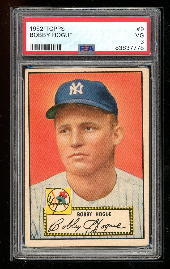 1952 Topps #9 Bobby Hogue PSA 3
