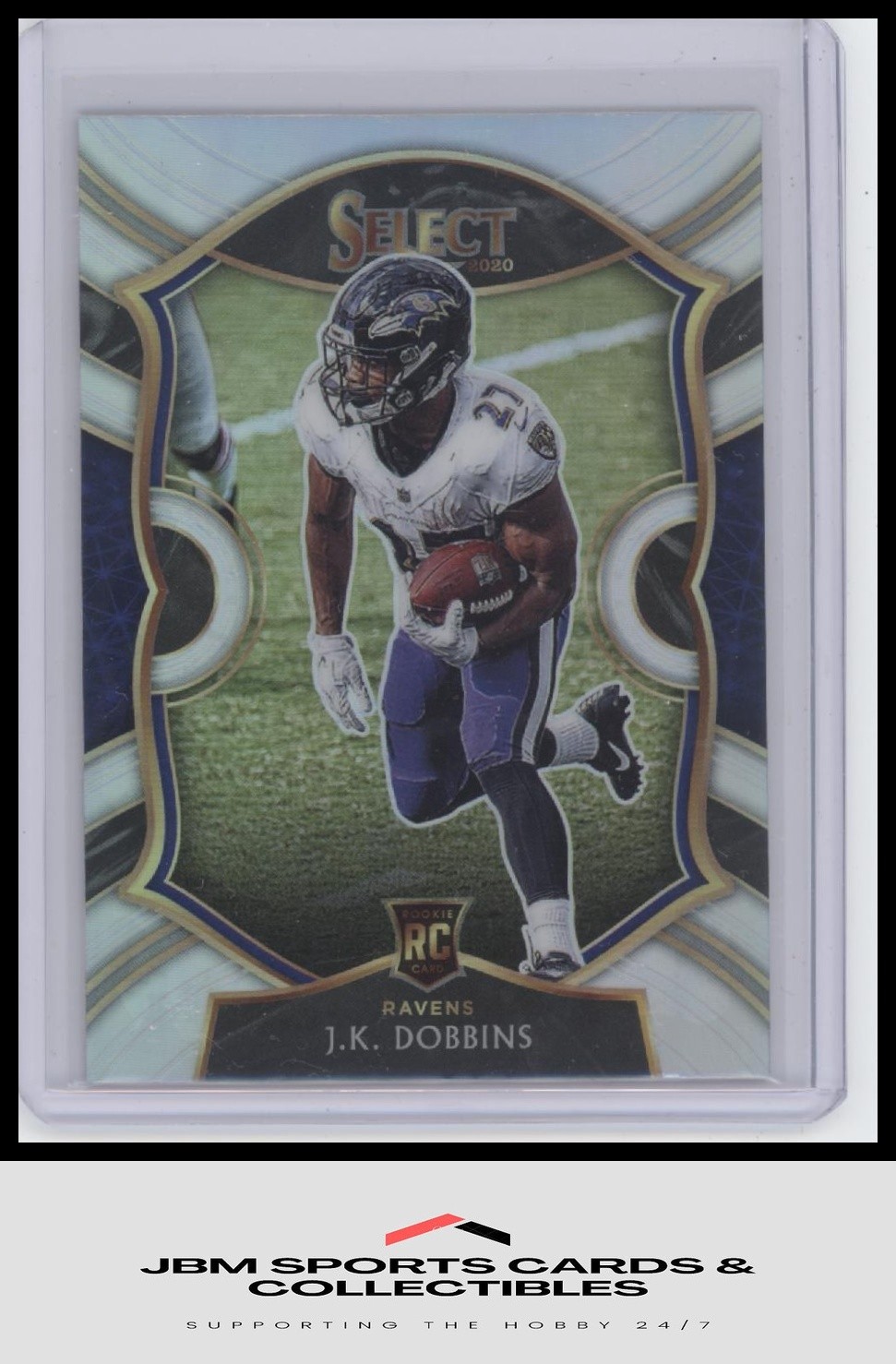 2020 Panini Select #52 J.K. Dobbins Silver Prizm RC