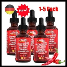 1-5Pack Vascu Flow Cayenne Pepper Liquid Drops Hawthorn Beef Root..Vitamin …