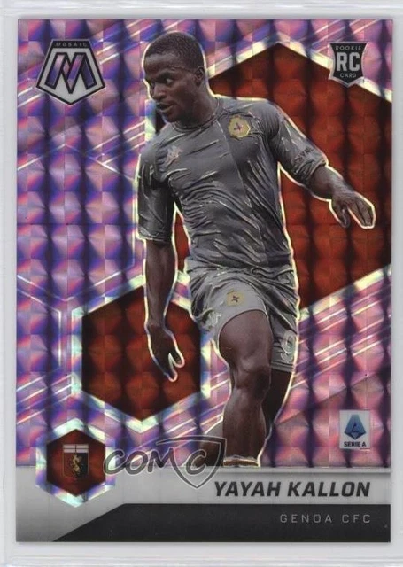 2021-22 Panini Mosaic Serie A Purple Prizm 29/49 Yayah Kallon #96 Rookie RC