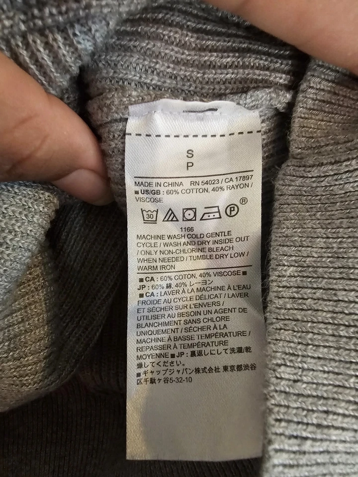 Suéter Banana Republic Gris Forever Wrap Talla Pequeña Foto 4 de 4