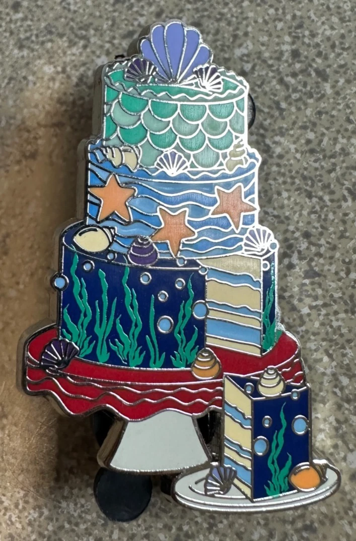 DISNEY PIN PRINCESS ARIEL CUSTON CAKE CREATION THE LITTLE MERMAID PRINCE ERIC
