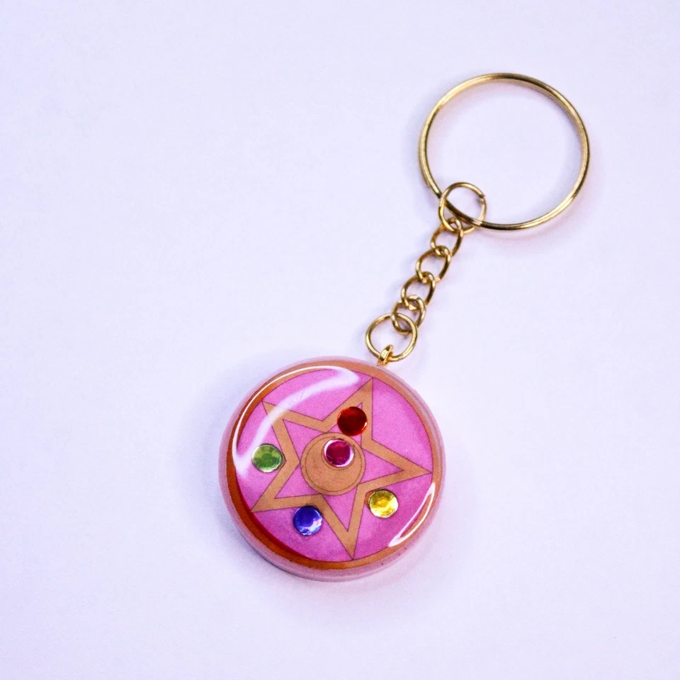 Portachiavi Sailor Moon - Crystal Star Compact - Bandai - Sailor Moon Brooch - Immagine 4 di 4