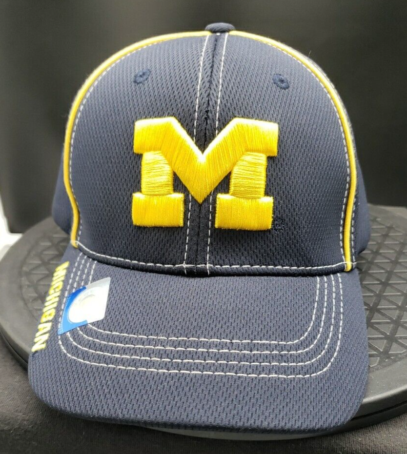 Signatures University Of Michigan Wolverines Adjustable Hat Navy Yellow Trim New