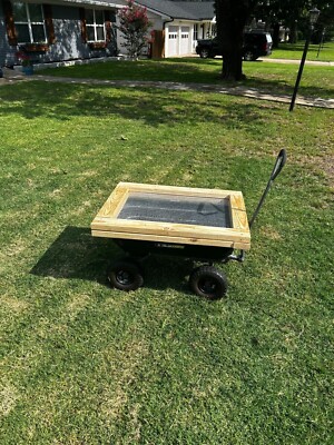 27'' Soil Sifter: 1/4  Topsoil or Peat Moss Screener for Wheel Barrow/Dump Cart