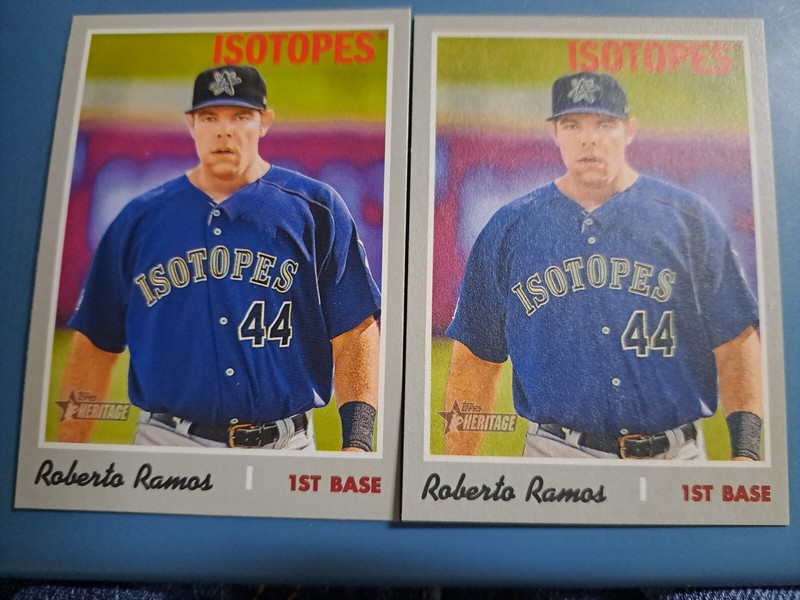 2019 Topps Heritage Minor League Roberto Ramos Lot Of 2