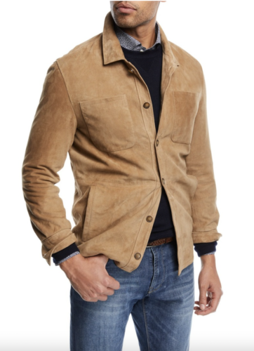 NWT Stunning Men’s Peter Millar Crown Suede Shirt Jacket Size XXL $898 - 第 1/7 張圖片