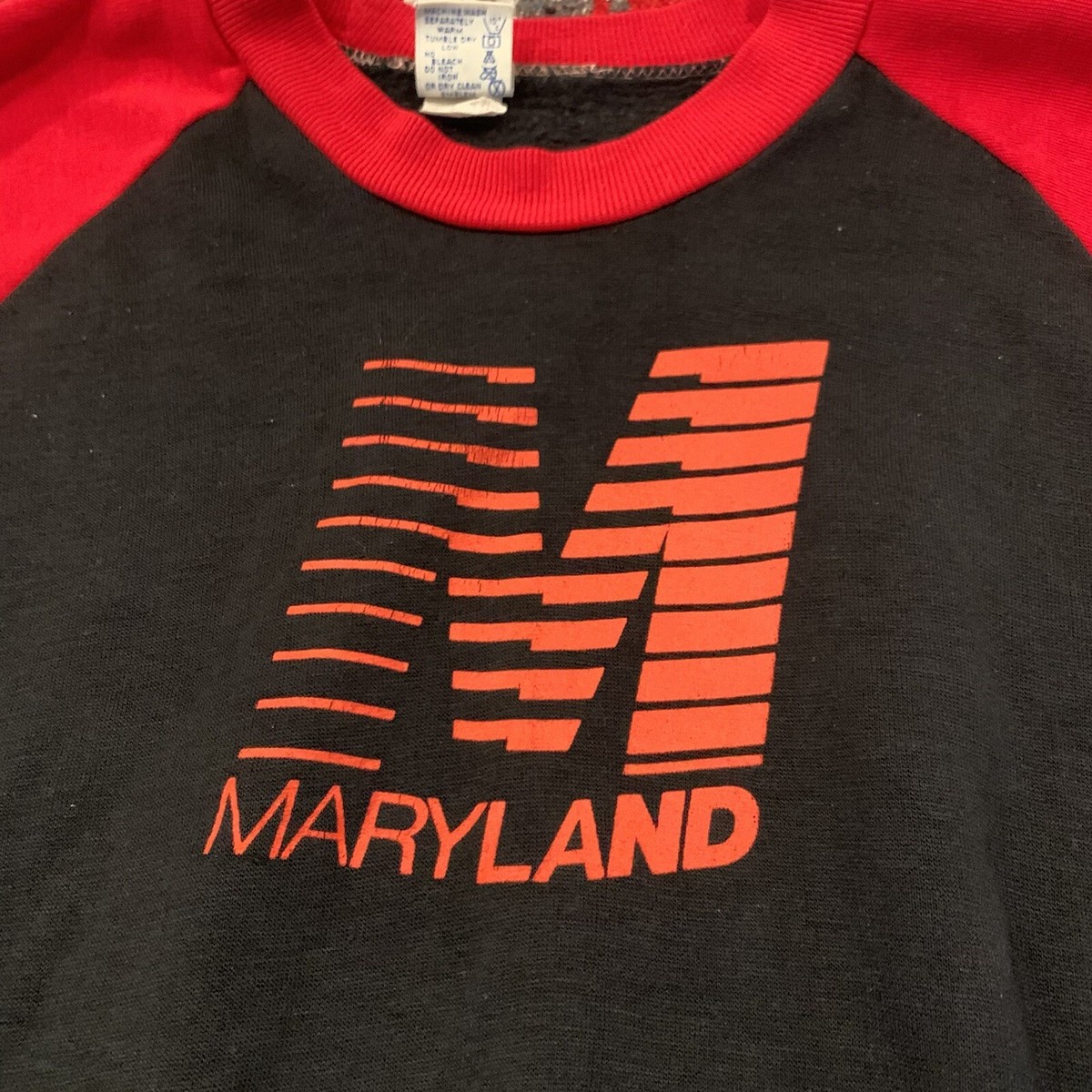 【MODERNIF】Maryland Lettering Sweatshirt Vintage 80s Maryland Sweatshirt Men's Size Large Rare UMD