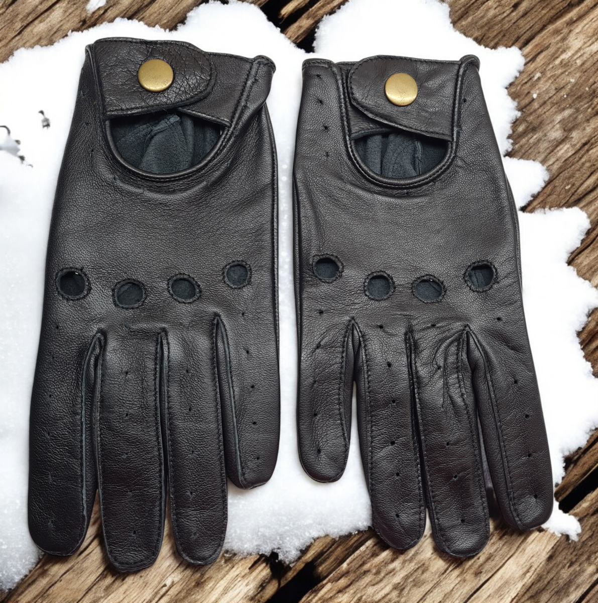 Guanti da guida impermeabili in PU da uomo guanti invernali caldi in pelle moto